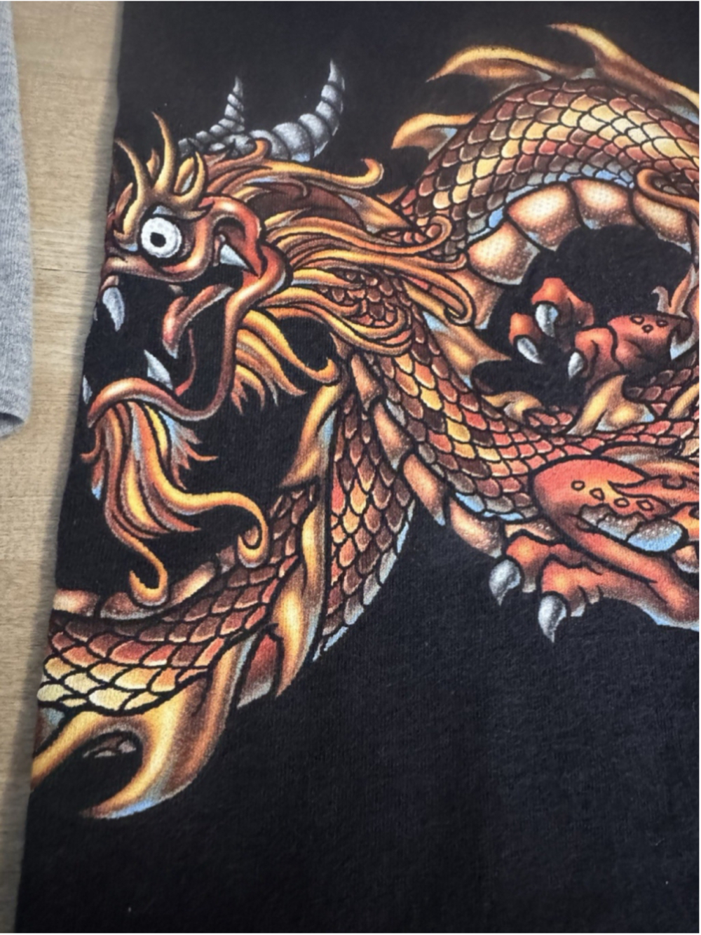 Vintage Jnco Jeans 90s Dragon Ying-yang Longsleeve shirt Size Medium - Picture 5 of 10